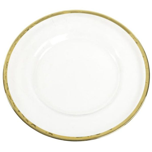 Charger Plate Gold Rim Glass